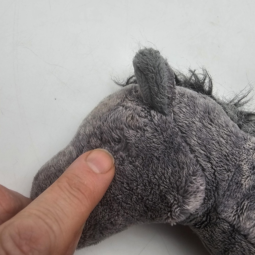 GANZ Webkinz Gray‎ Horse Plush Stuffed Animal Toy Small Black Mane Hooves - Picture 3 of 6